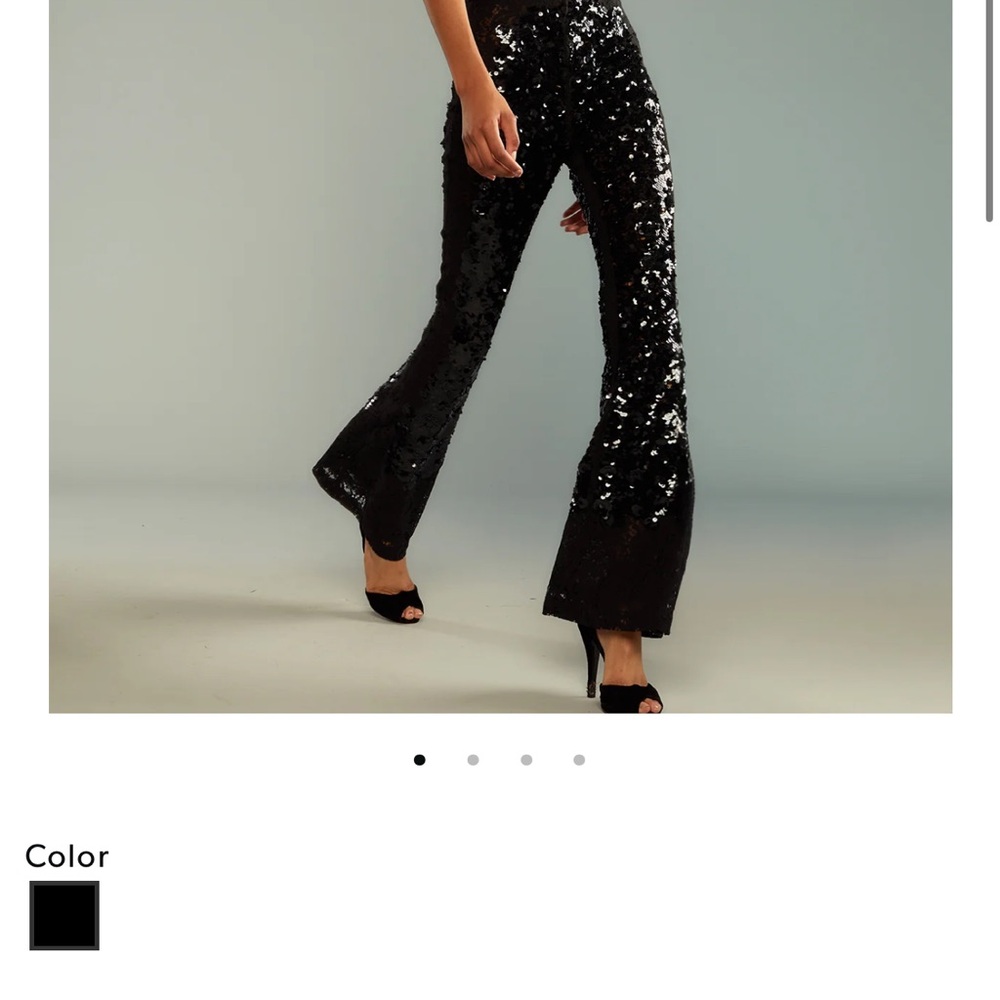 Cynthia Rowley Black Embellished Flare Trousers